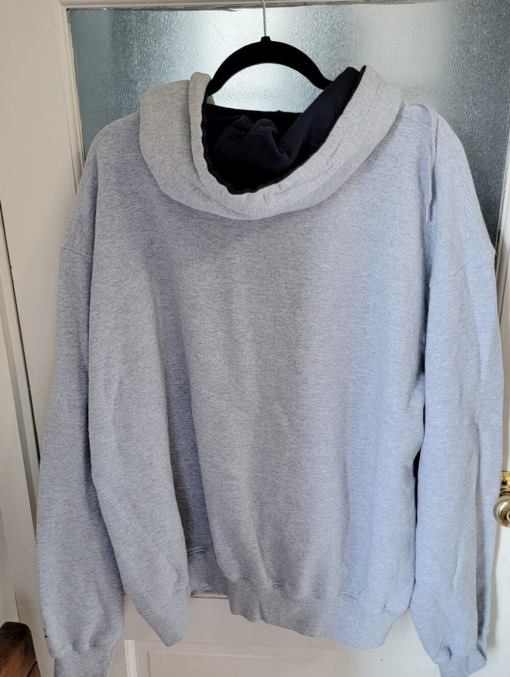 Men's Gray Pullover Hoodie Sweatshirt - Picture 2 of 3